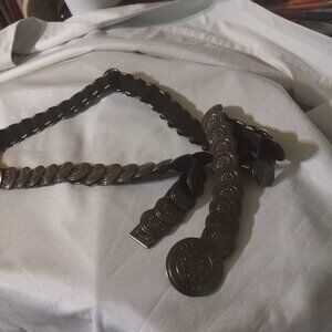 Vintage BOHO circle metal elastic belt